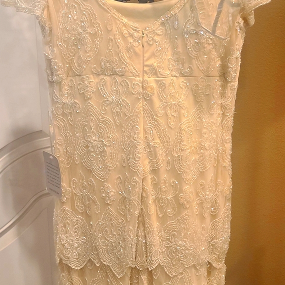 NWT Pissaro Nights Cap sleve beaded dress Nordstrom Size 14 Vintage - Picture 4 of 8